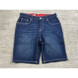 Levis Jean Shorts Boys 16 Blue Dark Wash Denim Adjustable NWT